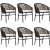 Matgrupp för trädgården 7 delar brun vidaXL 140 cm bordslängd – miniatyr 3