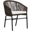 Matgrupp för trädgården 7 delar brun vidaXL 140 cm bordslängd – miniatyr 4