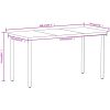 Matgrupp för trädgården 7 delar ek vidaXL 140 cm table length – miniatyr 8