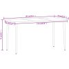 Matgrupp för trädgården 7 delar ek vidaXL 140 cm table length – miniatyr 8