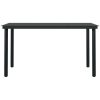 Matgrupp för trädgården 7 delar grå och svart vidaXL 140 cm table length – miniatyr 4