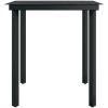 Matgrupp för trädgården 7 delar grå och svart vidaXL 140 cm table length – miniatyr 5