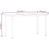 Matgrupp för trädgården 7 delar grå och svart vidaXL 140 cm table length – miniatyr 8