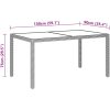 Matgrupp för trädgården 7 delar konstrotting härdat glas beige vidaXL – miniatyr 8