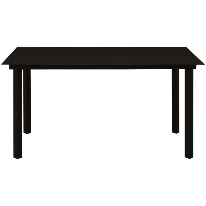 Matgrupp för trädgården 7 delar konstrotting och glas vidaXL 150 cm table length – bild 11
