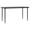 Matgrupp för trädgården 7 delar konstrotting & stål vidaXL 140 cm table length – miniatyr 6