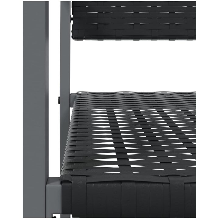 Matgrupp för trädgården 7 delar konstrotting & stål vidaXL 140 cm table length – bild 7