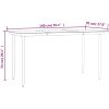 Matgrupp för trädgården 7 delar konstrotting & stål vidaXL 140 cm table length – miniatyr 10