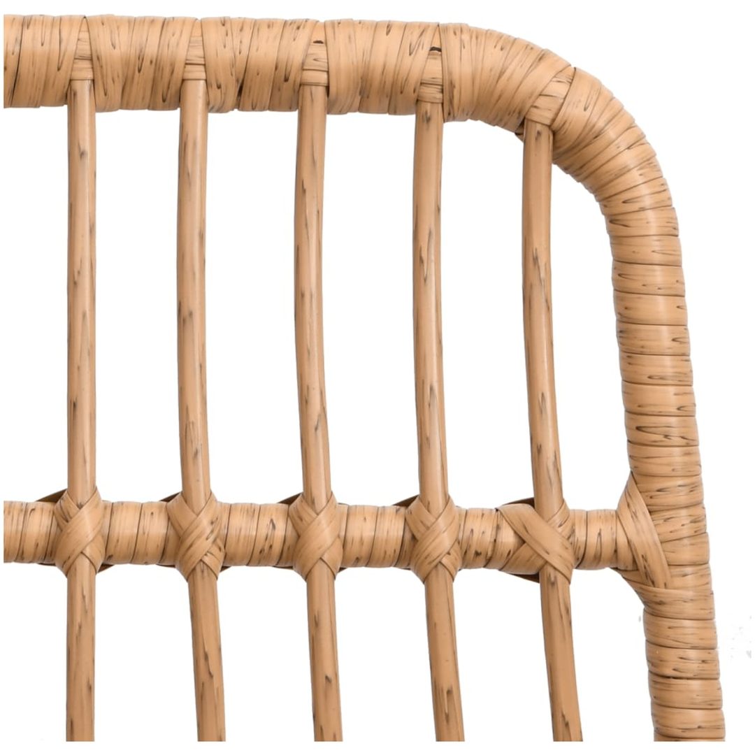 Matgrupp för trädgården 7 delar konstrotting vidaXL 160 cm table length – bild 6
