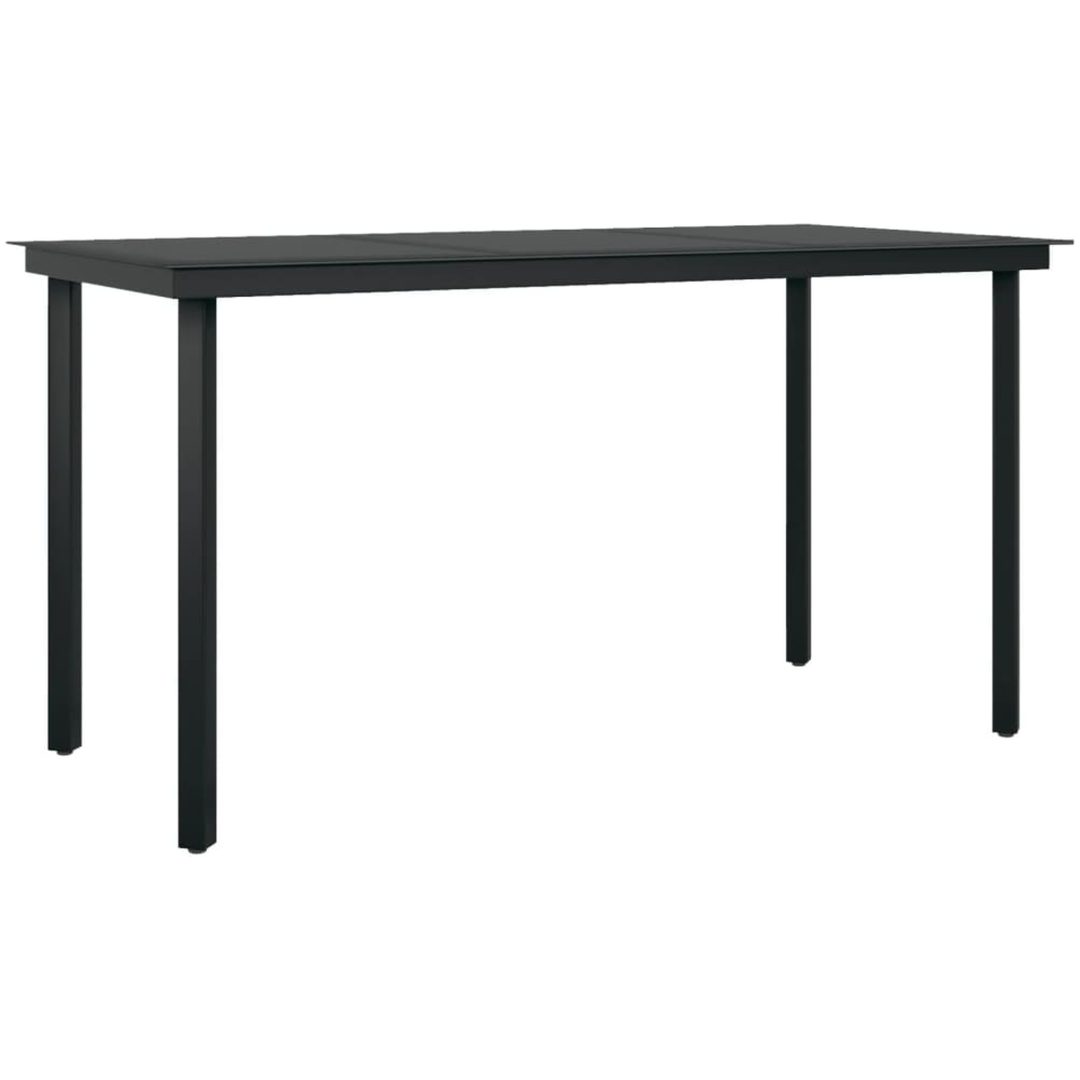 Matgrupp för trädgården 7 delar ljusgrå vidaXL 140 cm table length – bild 5