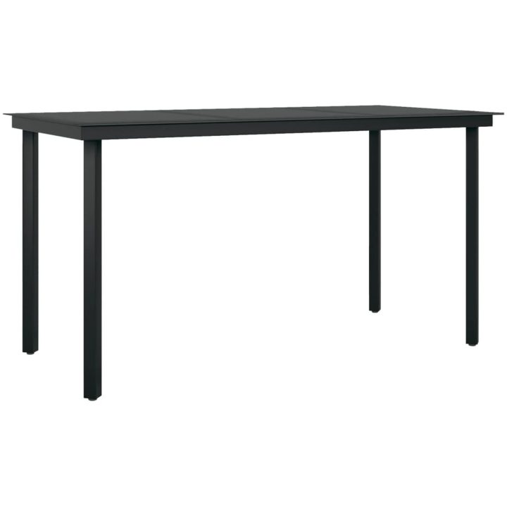 Matgrupp för trädgården 7 delar ljusgrå vidaXL 140 cm table length – bild 5