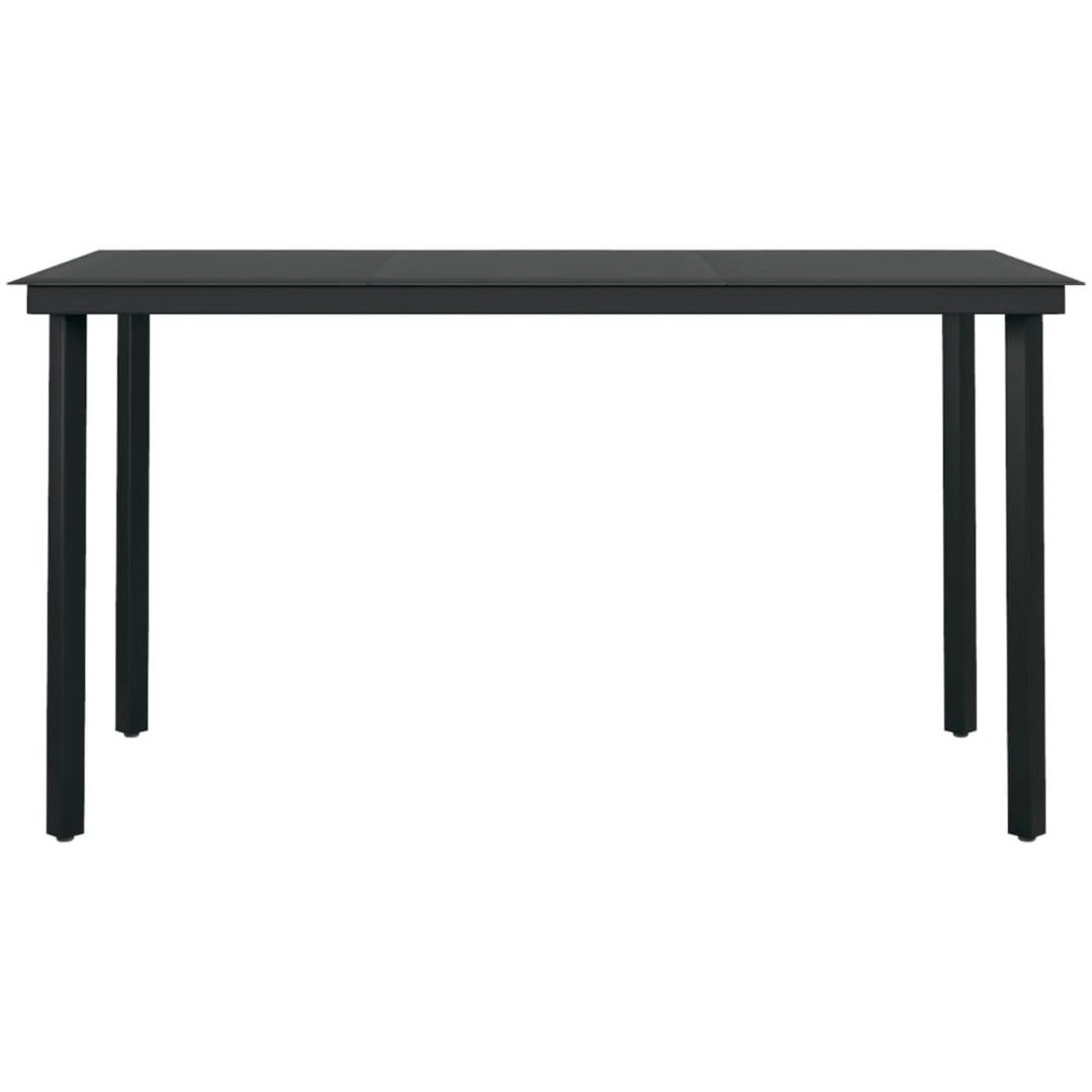 Matgrupp för trädgården 7 delar ljusgrå vidaXL 140 cm table length – bild 6
