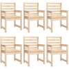Matgrupp för trädgården 7 delar massiv furu vidaXL – miniatyr 6