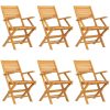 Matgrupp för trädgården 7 delar massiv teak vidaXL – miniatyr 3