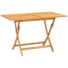 Matgrupp för trädgården 7 delar massiv teak vidaXL – miniatyr 6