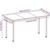 Matgrupp för trädgården 7 delar med dynor konstrotting och glas vidaXL 140 cm table length – miniatyr 7