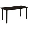 Matgrupp för trädgården 7 delar svart glas och stål vidaXL 150 cm table length – miniatyr 3