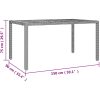 Matgrupp för trädgården 7 delar svart konstrotting&massivakacia vidaXL 150 x 90 x 75 cm – miniatyr 9