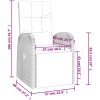 Matgrupp för trädgården 7 delar svart konstrotting&massivakacia vidaXL 150 x 90 x 75 cm – miniatyr 10