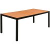 Matgrupp för trädgården 7 delar svart och brun vidaXL – miniatyr 9