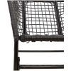 Matgrupp för trädgården 7 delar svart polyrotting glas vidaXL 160 x 80 x 74 cm – miniatyr 7