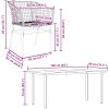 Matgrupp för trädgården 7 delar svart polyrotting glas vidaXL 160 x 80 x 74 cm – miniatyr 8