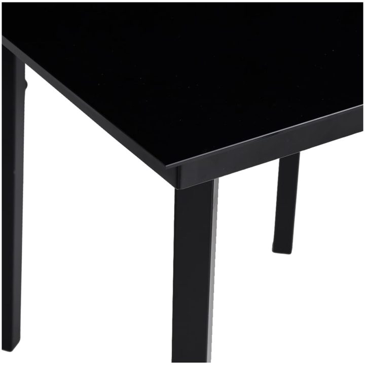 Matgrupp för trädgården 7 delar svart PVC-rotting vidaXL 140 cm table length – bild 9
