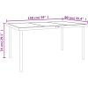 Matgrupp för trädgården 7 delar svart stål och textilen vidaXL 150 cm table length – miniatyr 7