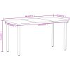 Matgrupp för trädgården 7 delar svart vidaXL 140 cm table length – miniatyr 8