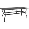 Matgrupp för trädgården 7 delar textilen och stål vidaXL 190 cm table length – miniatyr 3