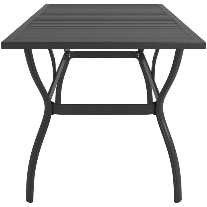 Matgrupp för trädgården 7 delar textilen och stål vidaXL 190 cm table length – bild 5