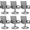 Matgrupp för trädgården 7 delar textilen och stål vidaXL 190 cm table length – miniatyr 7