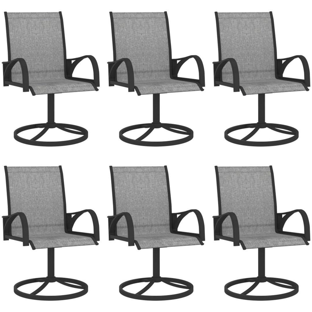 Matgrupp för trädgården 7 delar textilen och stål vidaXL 190 cm table length – bild 7