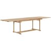 Matgrupp för trädgården 9 delar 180-280x100x75 cm teakträ vidaXL – miniatyr 2