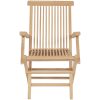 Matgrupp för trädgården 9 delar 180-280x100x75 cm teakträ vidaXL – miniatyr 11