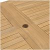 Matgrupp för trädgården 9 delar 180-280x100x75 cm teakträ vidaXL – miniatyr 10