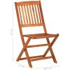 Matgrupp för trädgården 9 delar 180x90x75 cm massivt akaciaträ vidaXL – miniatyr 11