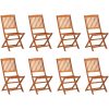 Matgrupp för trädgården 9 delar 180x90x75 cm massivt akaciaträ vidaXL – miniatyr 3
