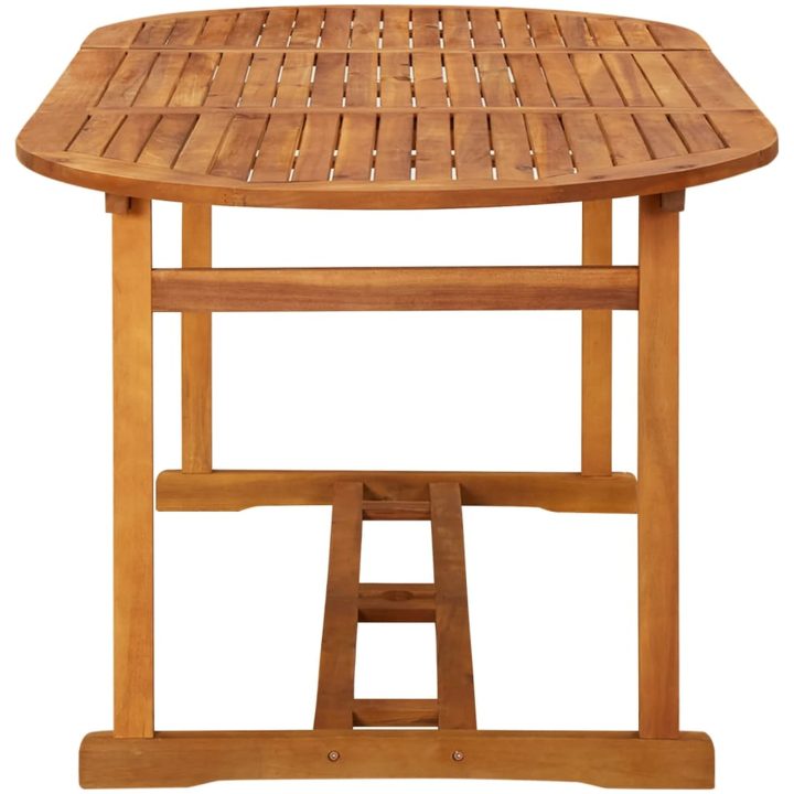 Matgrupp för trädgården 9 delar 180x90x75 cm massivt akaciaträ vidaXL – bild 8