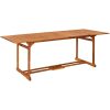 Matgrupp för trädgården 9 delar 220x90x75 cm massivt akaciaträ vidaXL – miniatyr 6