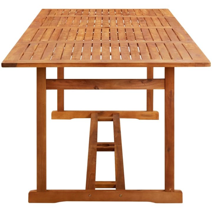 Matgrupp för trädgården 9 delar 220x90x75 cm massivt akaciaträ vidaXL – bild 8