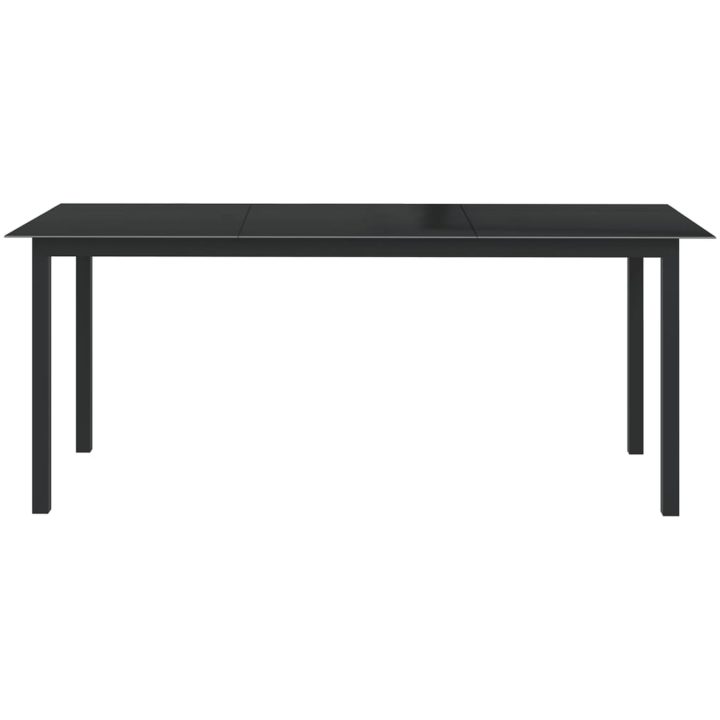 Matgrupp för trädgården 9 delar aluminium antracit vidaXL – bild 3
