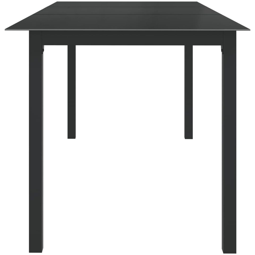 Matgrupp för trädgården 9 delar aluminium antracit vidaXL – bild 4