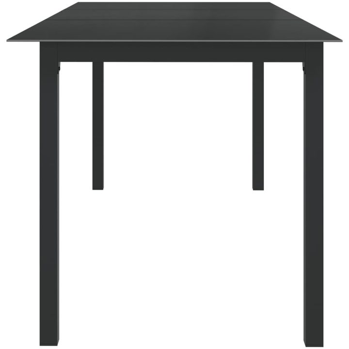 Matgrupp för trädgården 9 delar aluminium antracit vidaXL – bild 4