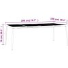 Matgrupp för trädgården 9 delar antracit stål vidaXL 200 cm table length – miniatyr 11
