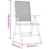 Matgrupp för trädgården 9 delar antracit stål vidaXL 200 cm table length – miniatyr 10