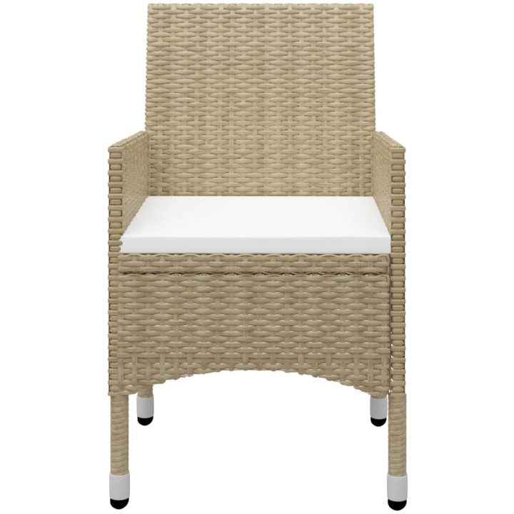Matgrupp för trädgården 9 delar beige vidaXL – bild 7