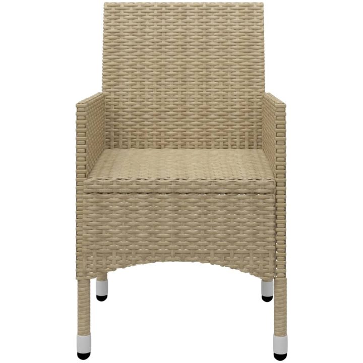 Matgrupp för trädgården 9 delar beige vidaXL – bild 10