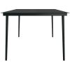 Matgrupp för trädgården 9 delar brun och svart vidaXL 200 cm table length – miniatyr 7