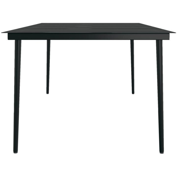 Matgrupp för trädgården 9 delar brun och svart vidaXL 200 cm table length – bild 7